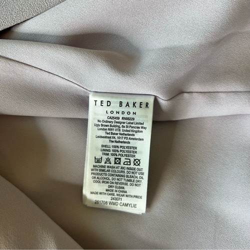 Vestido Ted Baker Camylie Lavanda Halter Midi Solero Talla 8 Nuevo con Etiquetas - Imagen 8 de 8