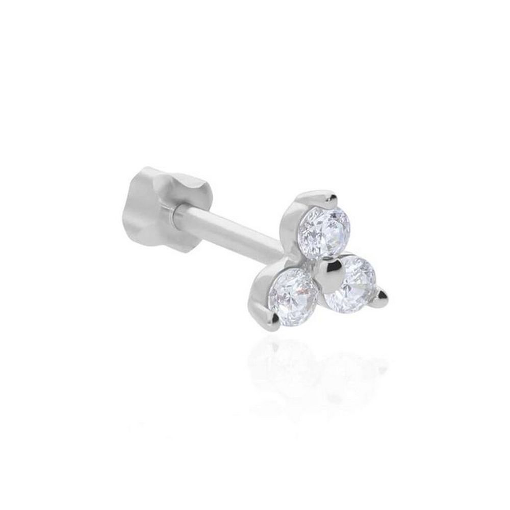 Ear Piercing Trilogy Women White Gold 9Kt Stroili Bon Ton 1417300