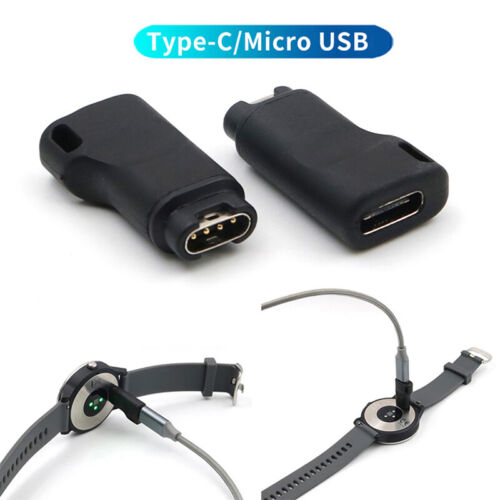Micro usb/Type-c to Charging Adapter for Garmin Fenix 5/6 Watch Charge Conver^Z0 - Imagen 1 de 12