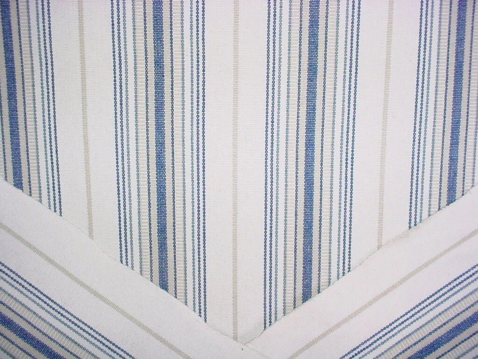 1-1/2Y Lee Jofa 2018147 Cassis Marina Blue White Linen Stripe Upholstery Fabric - Image 3 of 3