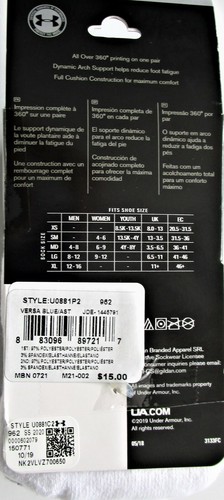 Under Armour Graphic Boys' Assorted Crew Socks 2 PR Youth Small (13.5K - 4Y) NWT - Picture 16 of 18