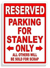 Personalized Parking Sign Wall Decal Metal Sign No Parking Customized STANLEY