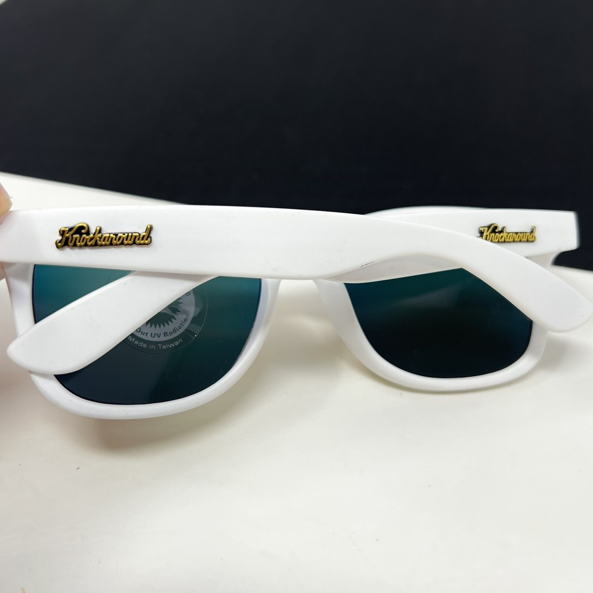Knockaround Sunglasses Fort Knocks White Frames Great Condition Mirrored Lenses Knockaround Sunglasses Fort Knocks White Frames Great  main image 3