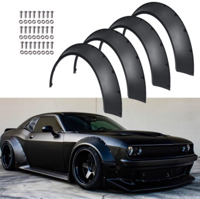 For Dodge Challenger SRT Hellcat 4pcs Fender Flares Wheel Arches Extra Body Kit