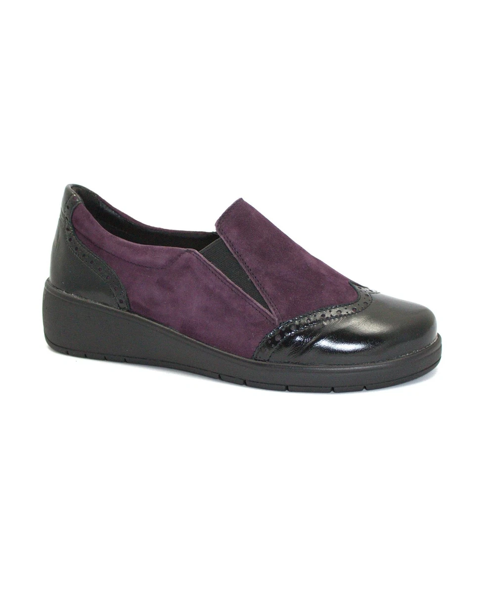 Scarpa da donna in pelle Made in Italy con tacco comodo