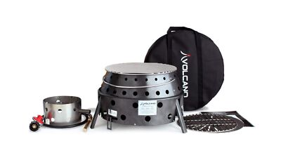 Volcano Grills 3 Grill/Stove Bundle Includes Lid and Cookbook, Grey