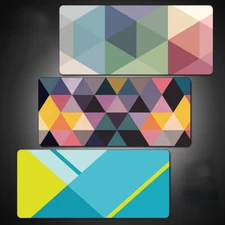 Large Size Gaming Mouse Pad Colorful Triangle Desk Mat Non-Slip Keyboard Pad