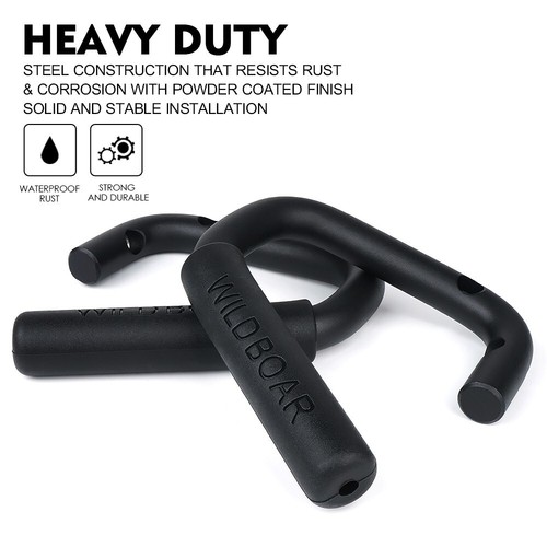Kit de 4 manijas de barra de agarre delantera trasera de acero negro para Jeep Wrangler JK 07-18 - Imagen 2 de 8