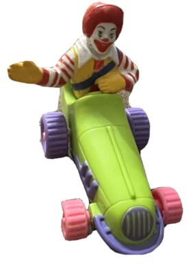 Vintage McDonalds Ronald McDonald Rev-Up Racer Happy Meal Toy Race