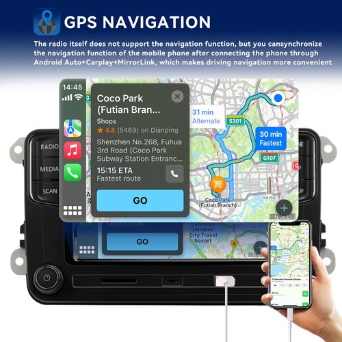 Autoradio RCD360Pro 2 RCD440 PRO 187B AndroidAuto Carplay MirrorLink Für VW golf - Bild 11 von 16