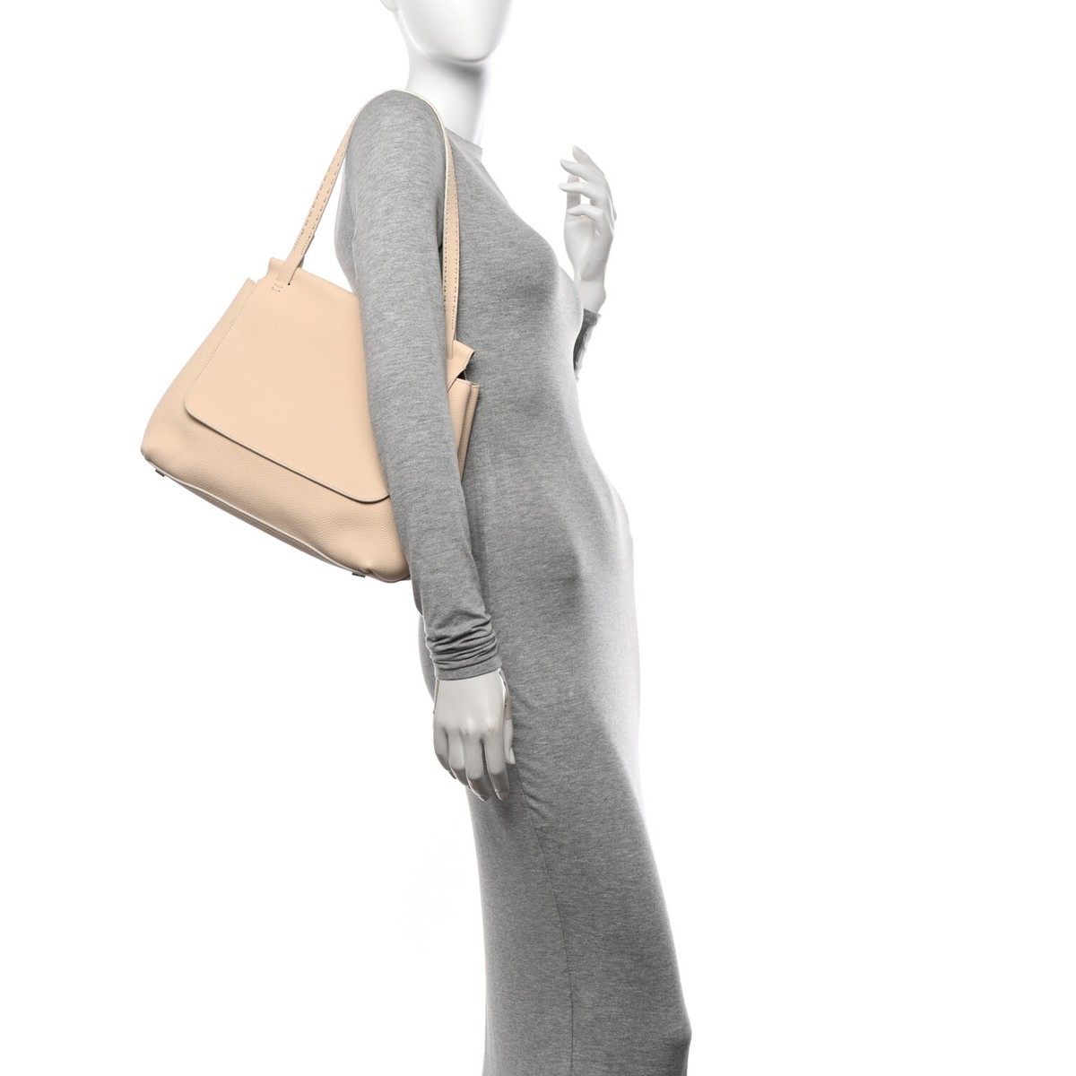 【THE ROW】Leather shoulder bag The Row Top Handle 14 Black Leather Shoulder Bag ○ Labellov
