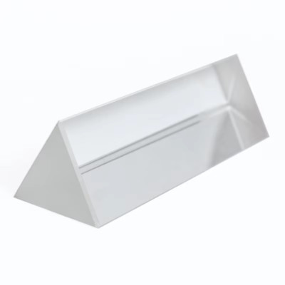 25x25x80mm Triangular Prism BK7 Optical Prisms Glass Physics Teaching Refracted