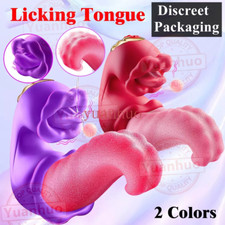 2in1-Clit-Nipple-Licking-Vibrator-Tongue-Oral-Massager-Women-Toys-use-Lubricant