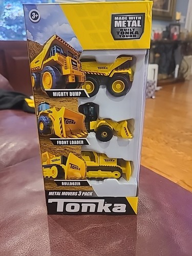 Tonka Metal Movers - 3er Pack - Mighty Dump Truck, Frontlader & Planierraupe Neu