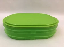 Tupperware Fridge Stackables Set Deli Keeper Meat Cheese #5102 Apple Lime Green