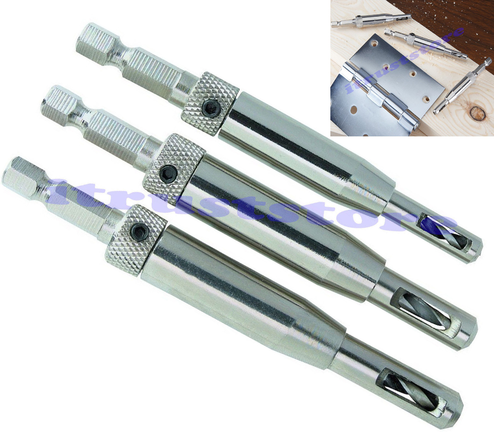 SELF CENTERING VIX BITS HINGE WOOD DRILL BIT TOOL SET | eBay