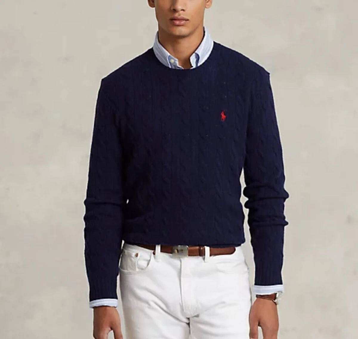 Maglione a trecce shop ralph lauren uomo