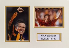 NICK BARMBY HAND SIGNED A4 PHOTO MOUNT DISPLAY HULL CITY AUTOGRAPH 1