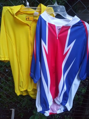 Nashbar Bicycle Cycling Jersey Sz Large Shirt Zipup set of 2 exercise attire - Picture 2 of 7