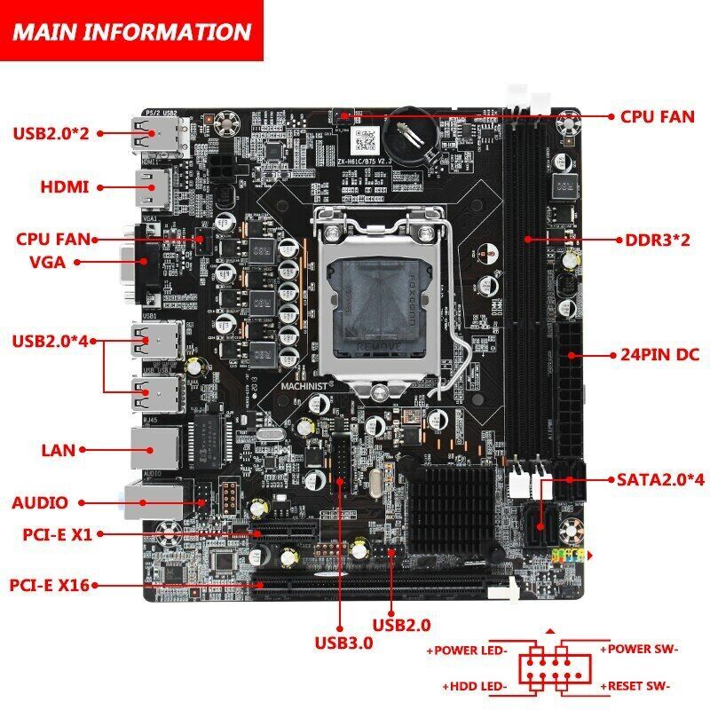 GENZです。富士通　Intel INSIDE FMVEH1 Fujitsu D2990-A11 GS 5 - Intel H61 - Socket 1155 - DDR3 RAM
