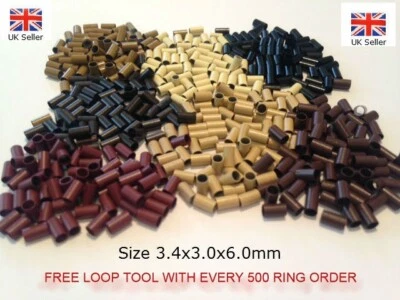 Copper Micro Tubes,Links,Rings,Beads, For Stick Tip hair, 3.0 mm FREE TOOLS!!!!