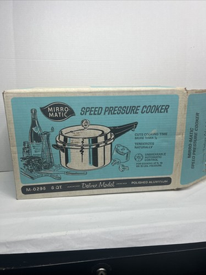 #ad Vintage Mirro Matic Deluxe Model M 0296 Pressure Cooker 6qt New Old Stock $79.87
