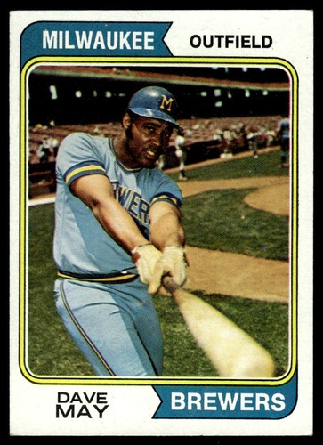 1974 Topps Dave May Milwaukee Brewers #12 - Picture 1 of 2