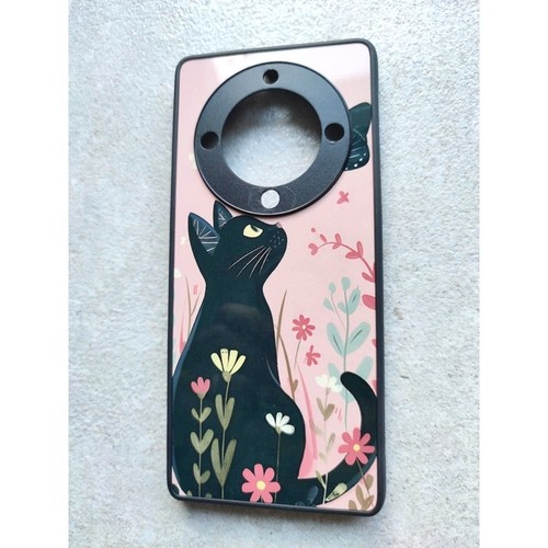 Coque noire pour Redmi note 14 4G motif anime et fox vintage