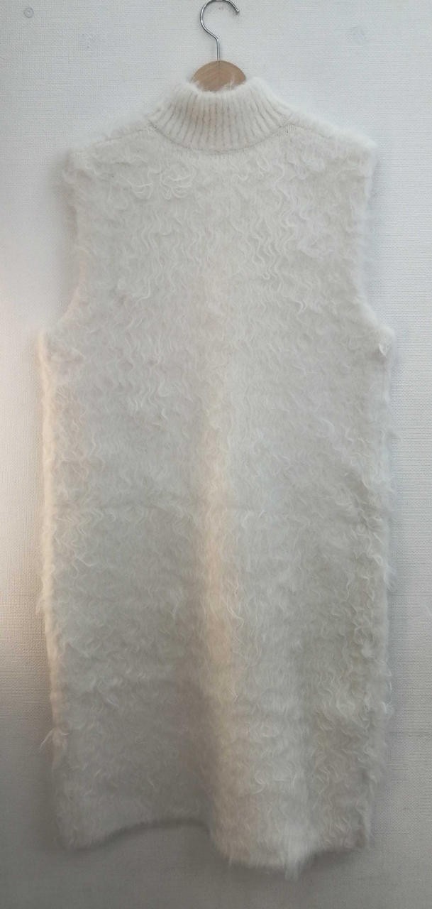 Ameri 0124201910930 White Super Brushed Long Vest - image 2