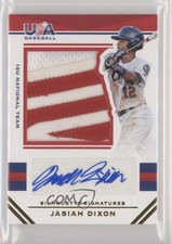 2017 Panini USA Baseball Stars & Stripes Jersey Prime /25 Jasiah Dixon Auto 0i76