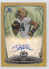 2014 Bowman Chrome Rookie Gold Refractor 11/50 Jared Abbrederis Auto 0o9