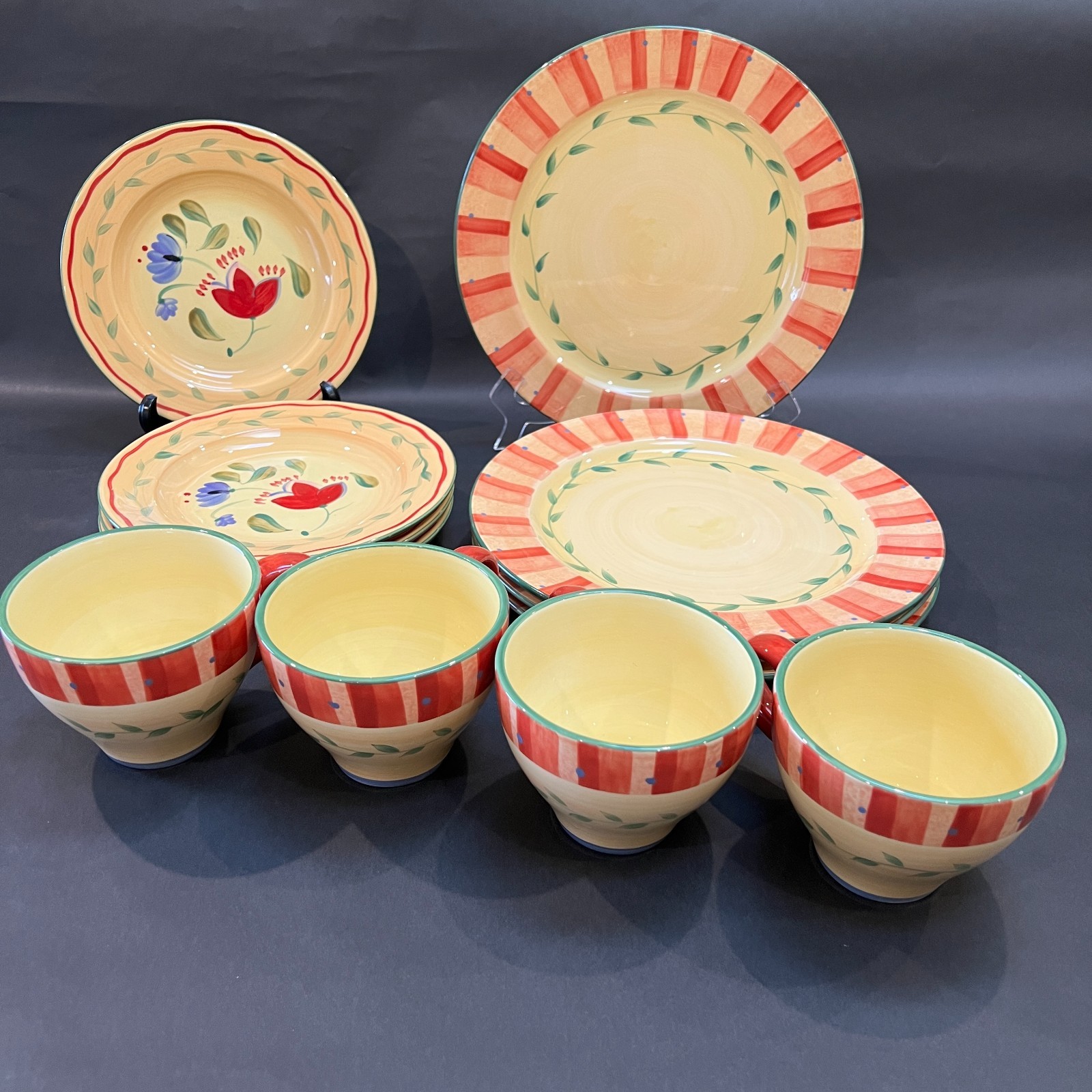 Pfaltzgraff Napoli 4 Dinner Plates 4 Salad Plates 4 Mugs Sto