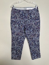 Liz Claiborne Classic Slim Leg Pant Woman  s Size 12P Petite NEW Paisley Argon