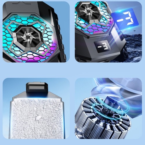 Refroidisseur Téléphone Gaming avec Réglages RGB et Vitesse Réglables pour P - Photo 6 sur 13