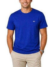 Image of GANT Mens Regular Shield T-Shirt Crisp Blue