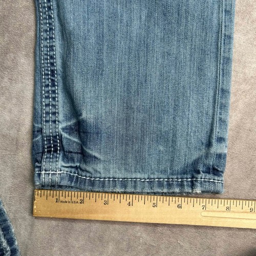 Jean BKE Denim Jake homme 31R jambe droite délavé bleu clair surpiqûres contrastées - Photo 6/9