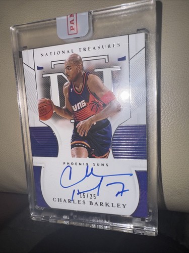 2020-21 National Treasures Charles Barkley Signature Auto /25 SSP Encased Sealed - Picture 3 of 6