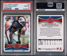 2012 TOPPS CHROME X-FRACTOR #26 STEPHON GILMORE RC PSA 10 XFRACTOR ROOKIE POP 7