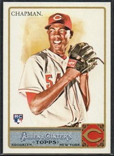 Aroldis Chapman 2011 Topps Allen and Ginter #5 Rookie Card Cincinnati Reds #4. rookie card picture