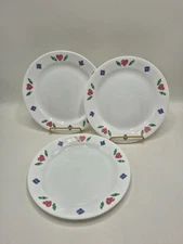 Corelle Quilt Bread & Butter  Dessert Plate 7 1/4 Inch Set of 3