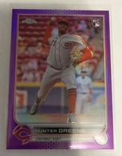 Hunter Greene 2022 Topps Chrome Update Purple Refractors #USC191