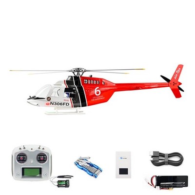 FlyWing BELL 206 2.4G RC Helicopter 4 Blade Rotor RC Aircraft RTF Battery