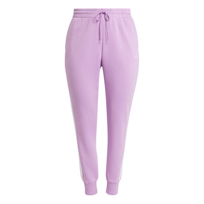 adidas Essentials 3Stripes Fleece Joggers Plus Size Womens Purple Casual Athleti