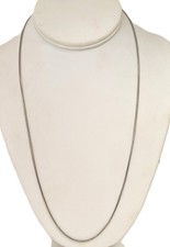 14K White Gold Chain, 23-3/4'' Long