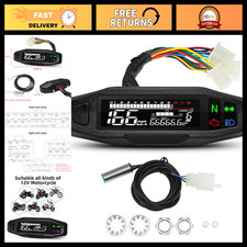Universal Motorcycle Speedometer Gauge Cluster - Digital Tachometer Odometer 1