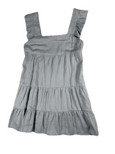 ALTAR D STATE Dress Medium Sage Green Tiered Sundress New