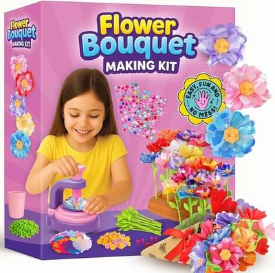 DIY Flower Bouquet Making Kit for Girls   Arts, Crafts & Birthday Gifts 4-12