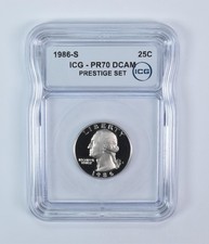 1986-S Washington Quarter Prestige Set PR70 DCAM ICG *1599
