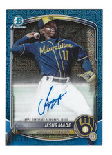 2025 Bowman Chrome Mega Box Jesus Made Auto Mojo Blue Refractor #126/150