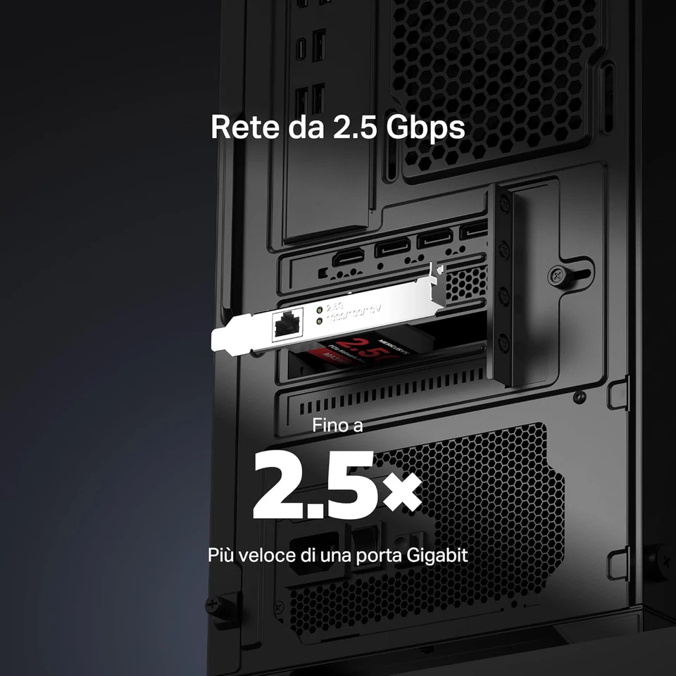 Tp-Link MA310E Pcie Scheda Di Rete 2.5 Gigabit, Scheda Wifi PC Fisso, RJ45, Wake - Immagine 3 di 4